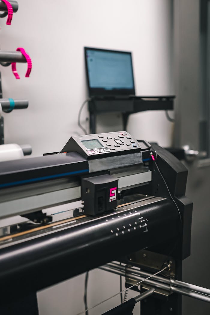 our-services-1 Close-up of modern printing machine in a professional studio environment.